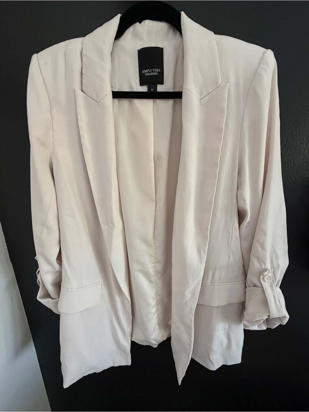 Simply Vera Vera Wang Soft Cream Open-Front Blazer